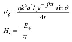 radiated fields from small circular loop antenna