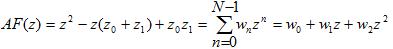 AF written out with the nulls or zeroed out directions