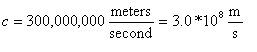 speed of light is a constant function of frequency times wavelength