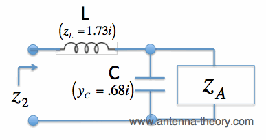 impedance matching network for example 2