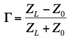equation for reflection coefficient
