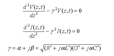 wave equations for voltage and current