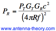 Transmission Formula of Friis Equation