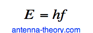 Energy of photon is plank's constant times frequency