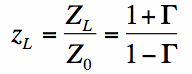 normalized load impedance