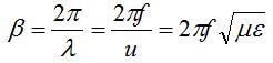determining propagation constant for a transmission line