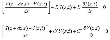 voltage and current on tx line