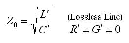 characteristic impedance for lossless lines